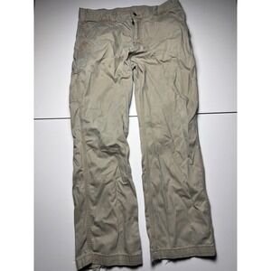 Carhartt Carpenter Pants Mens 36x30 Tan B324 FDK Distressed Workwear Utility